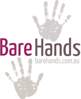 Barehands handprints on light