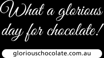 Glorious Chocolate white tagline